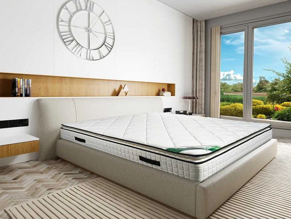 Matras 180 X 200 Cm Schuim En Tijk Van Bamboe, Dikte 23 Cm - Adana Van Naturea