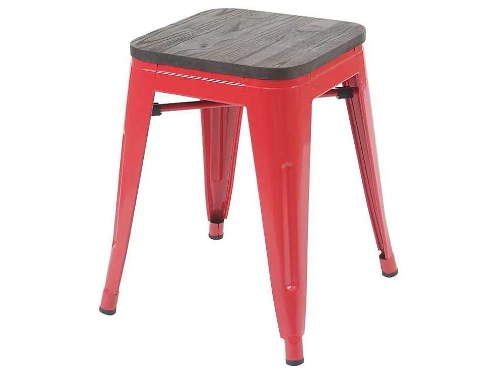Mcw-A73 Kruk Incl. Houten Zitting, Rood