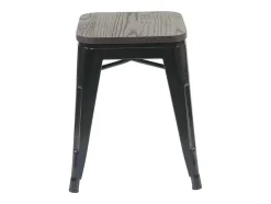 Mcw-A73 Kruk (Set Van 4) Houten Zitting, Zwart