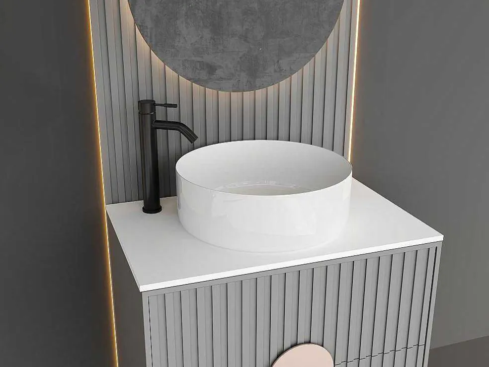 Mechanische Mengkraan Met Ronde Vorm Van Geborsteld Roestvrij Staal - Mat Zwart - H29.6 Cm - Salavan