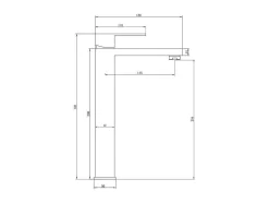Mechanische Mengkraan Met Vierkante Vorm Van Geborsteld Roestvrij Staal - Mat Zwart, H31 Cm - Canilas