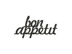 Metalen Decoratie Bon Appetit, Zwart, 50X1,5X30 Cm, Epikasa