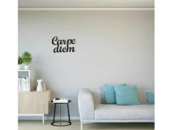 Metalen Decoratie Carpediem, Zwart, 50X1,5X38 Cm, Epikasa