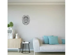 Metalen Decoratie Leeuw 4, Zwart, 40X1,5X50 Cm, Epikasa