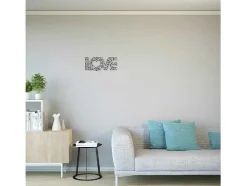 Metalen Decoratie Love 8, Zwart, 50X1,5X20 Cm, Epikasa