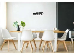 Metalen Decoratie Olifant 4, Zwart, 50X1,5X15 Cm, Epikasa