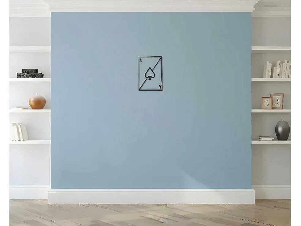 Metalen Decoratie Schoppenaas, Zwart, 32X1,5X48 Cm, Epikasa
