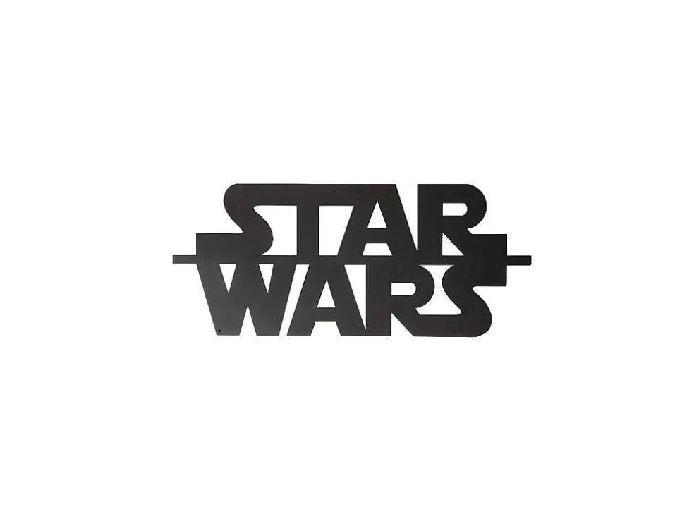 Metalen Decoratie Star Wars, Zwart, 50X1,5X21 Cm, Epikasa