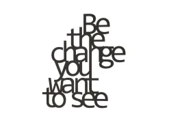 Metalen Decoratie The Change, Zwart, 62X1,5X70 Cm, Epikasa