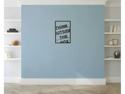 Metalen Decoratie Think Outside The Box 2, Zwart, 50X1,5X70 Cm, Epikasa