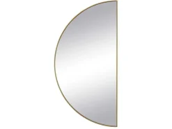 Metalen Spiegel Met Halve Cirkel Design - B.50 X H.100 Cm - Goudkleurig - Gavra