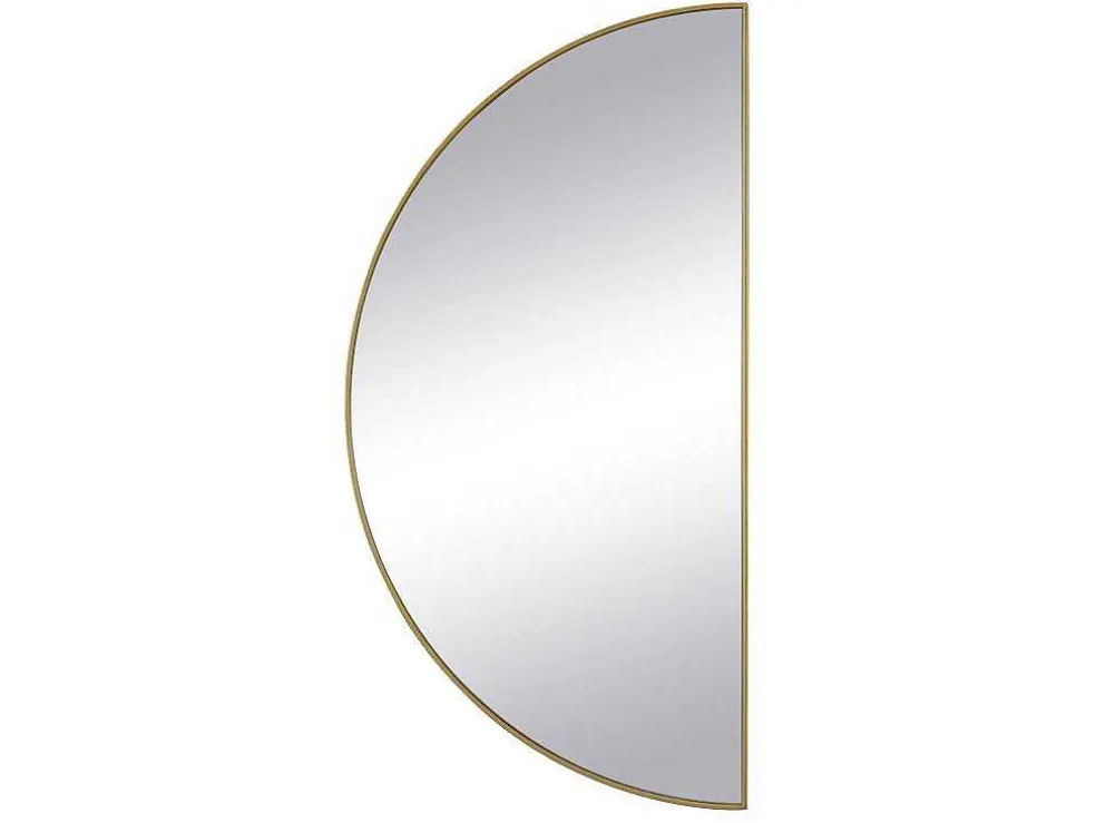 Metalen Spiegel Met Halve Cirkel Design - B.50 X H.100 Cm - Goudkleurig - Gavra