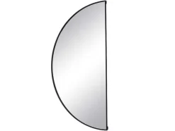 Metalen Spiegel Met Halve Cirkel Design - B.50 X H.100 Cm - Zwart - Gavra