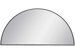 Metalen Spiegel Met Halve Cirkel Design - B.50 X H.100 Cm - Zwart - Gavra