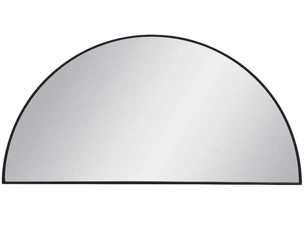 Metalen Spiegel Met Halve Cirkel Design - B.50 X H.100 Cm - Zwart - Gavra