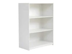 Mezzaninebed 90X200 Cm - Met Opbergmeubel En Bureau - Massief Hout - Wit