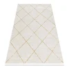 Modern Tapijt Duke 51245 Creme / Goud - Latwerk, Gestructureerd, Zeer 140X190 Cm