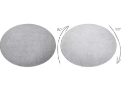 Modern Tapijt Wasbaar Latio 71351060 Rond Zilverkleuring Cercle 120 Cm