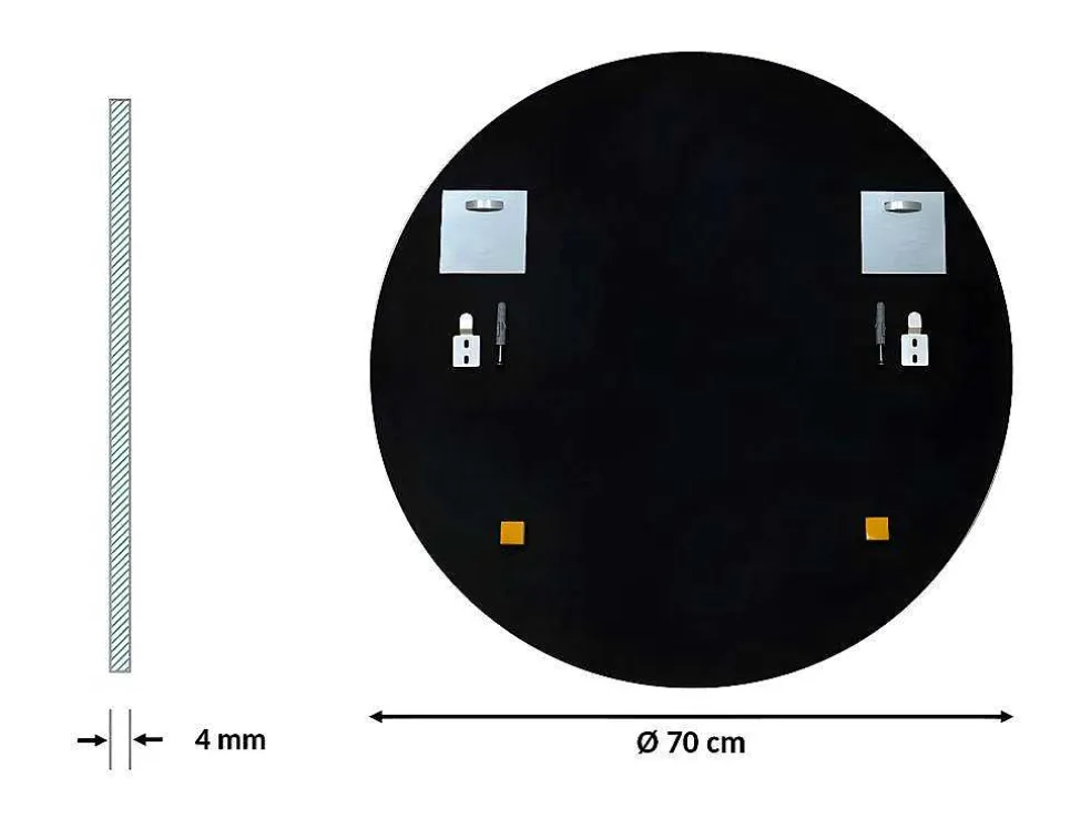 Moderne Ronde Spiegel Boven De Wastafel Voor Badkamer O70