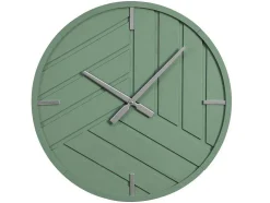 Moderne Wandklok - D. 50 Cm - Groen En Zilverkleurig - Herti