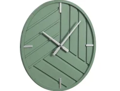 Moderne Wandklok - D. 50 Cm - Groen En Zilverkleurig - Herti