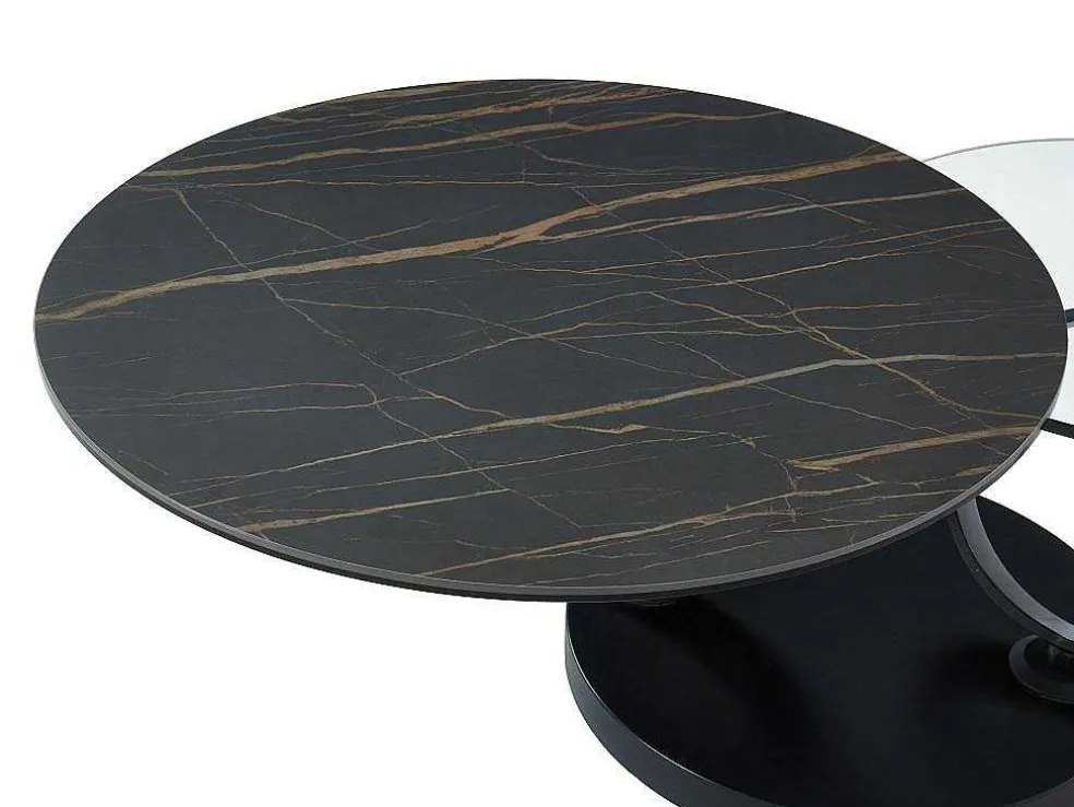 Moduleerbare Design-Salontafel Van Gehard Glas En Keramiek Joline