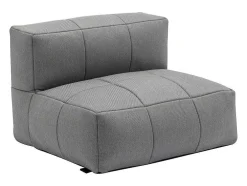 Moduleerbare Tuinzithoek 5 Plaatsen Van Stof: 3 Fauteuils, 1 Hoek, 1 Poef En 1 Salontafel - Antraciet - Livai Van Mylia
