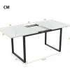 Multifunctionele Uitschuifbare Eettafel - Industriele Stijl - Wit