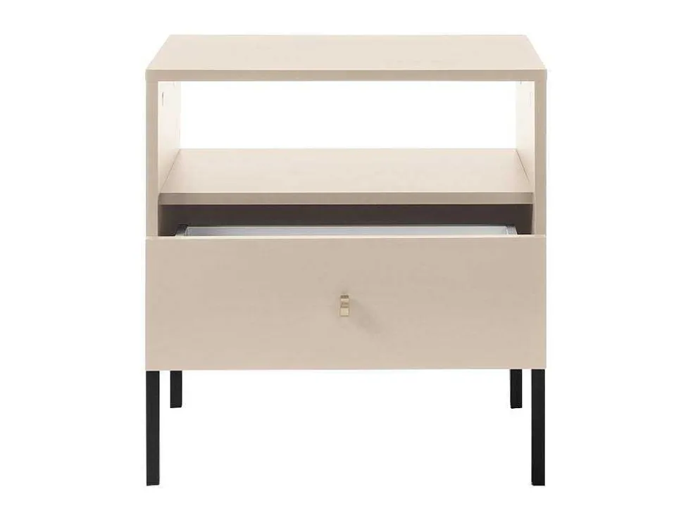 Nachtkastje - 1 Lade En 1 Nis - Beige - Bogdan
