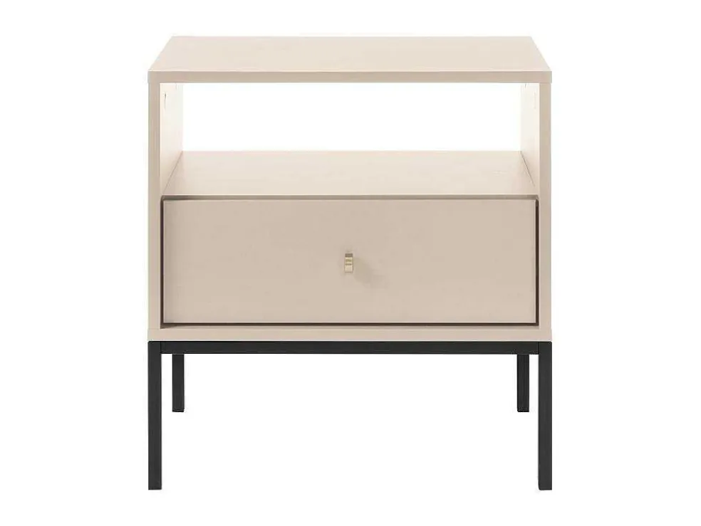 Nachtkastje - 1 Lade En 1 Nis - Beige - Bogdan