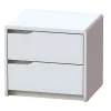 Nachtkastje Lucille Ii - 2 Lades - Mdf - Wit