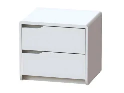 Nachtkastje Lucille Ii - 2 Lades - Mdf - Wit