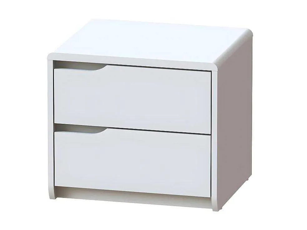 Nachtkastje Lucille Ii - 2 Lades - Mdf - Wit