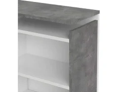 Nada Hoofdbord Met Opbergruimte 160 Cm, Betondecor/Wit Hoogglans.