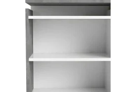 Nada Hoofdbord Met Opbergruimte 160 Cm, Betondecor/Wit Hoogglans.