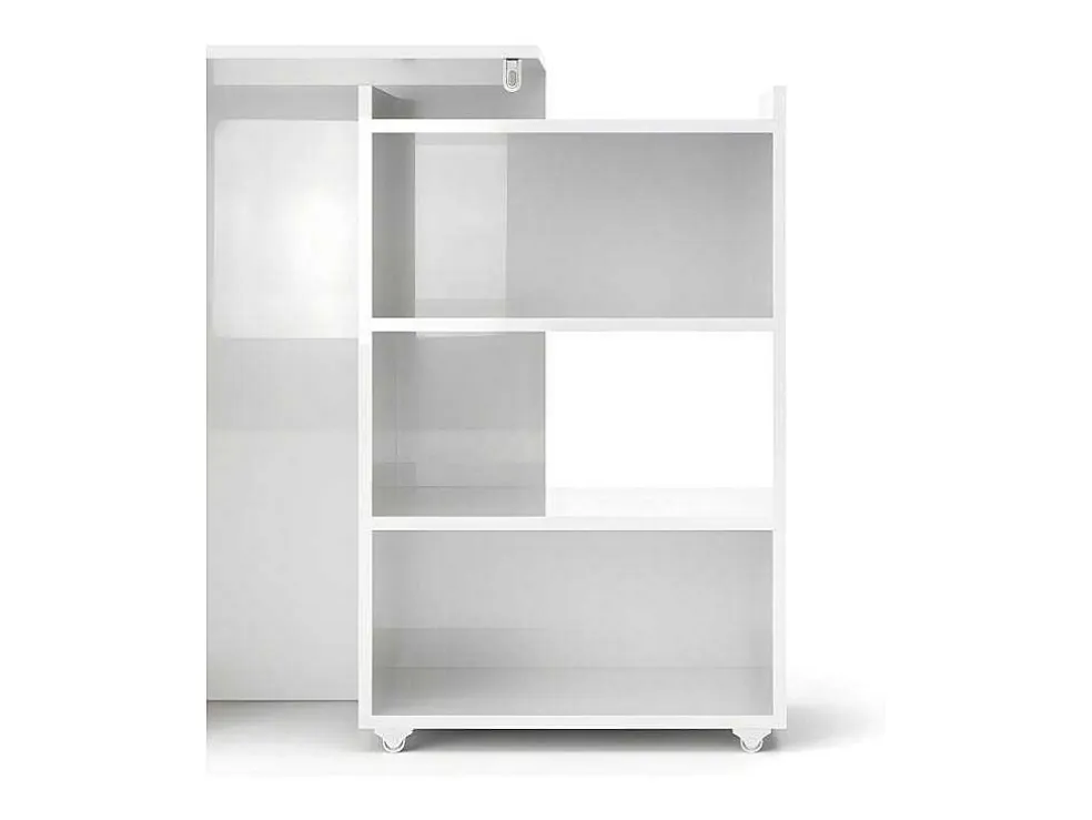 Nada Hoofdeinde 140 Cm Met 4 Planken Wit Hoogglans.