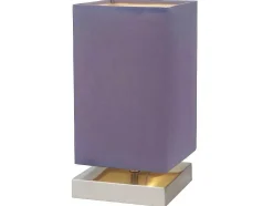 Nanga Tafellamp, Violet, Satijn, 12X12X25 Cm, Epikasa
