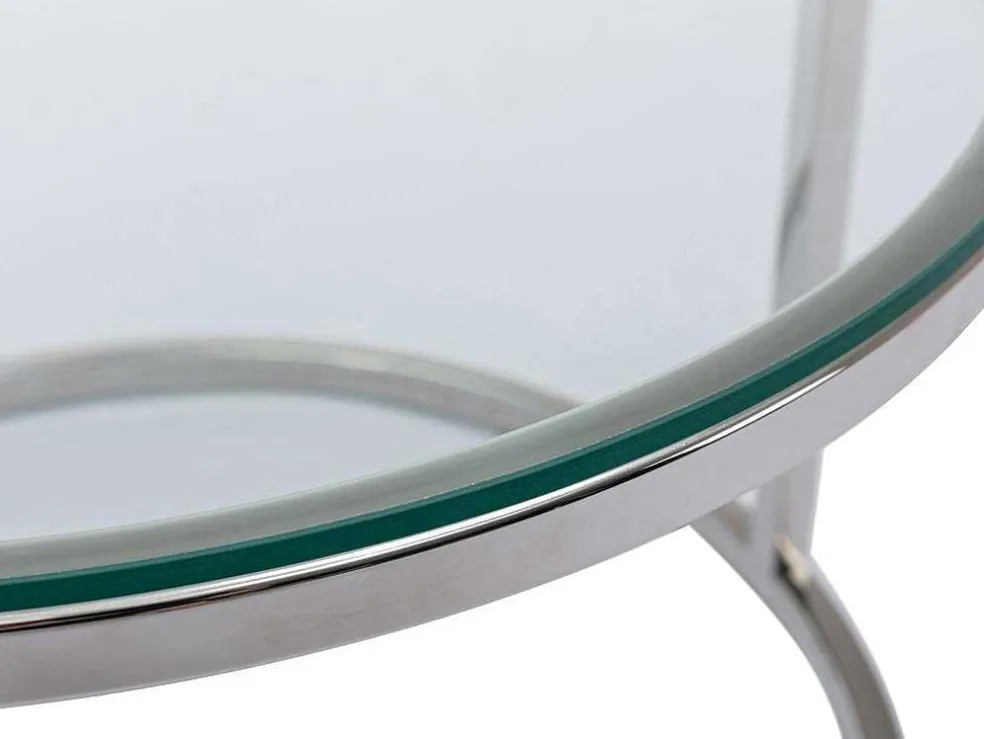 Nesttafels Van Gehard Glas En Roestvrij Staal - Zilver - Maevane Ii Van Pascal Morabito