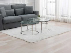 Nesttafels Van Gehard Glas En Roestvrij Staal - Zilver - Maevane Ii Van Pascal Morabito