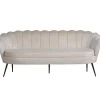 Nice Bank 3 Persoons Velours Beige.