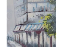 Olieverfschilderij Dorp Handgeschilderd