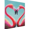 Olieverfschilderij Flamingo Handgeschilderd
