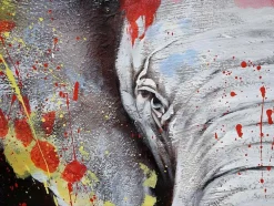 Olieverfschilderij Olifant Mcw-H25 Handgeschilderd, 150X100Cm