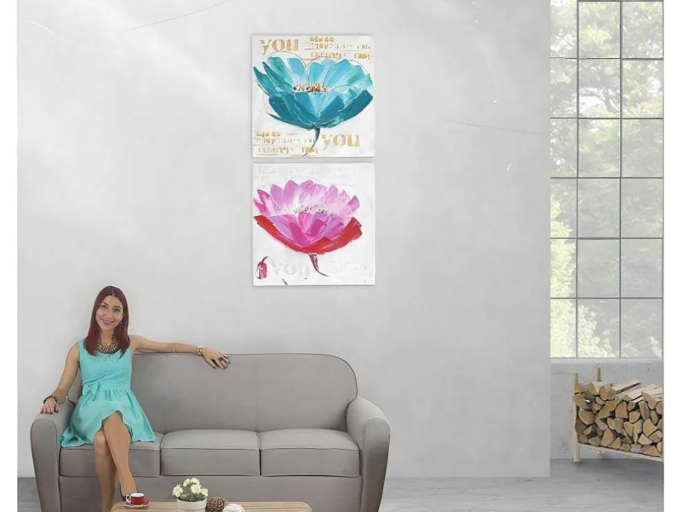 Olieverfschilderij Orchidee Handgeschilderd