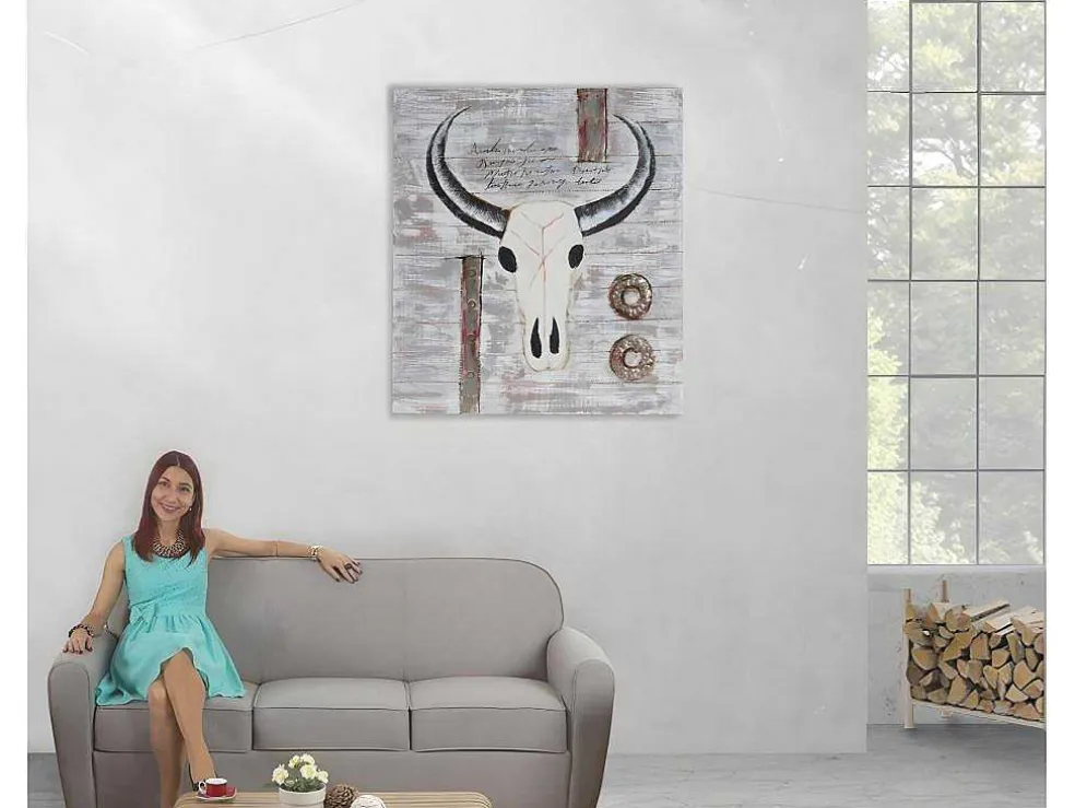 Olieverfschilderij Stier Handgeschilderd