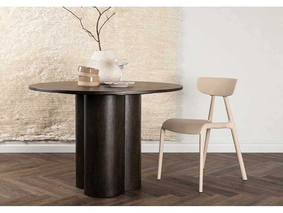 Olivia Eetkamertafel O110Cm Bruin.