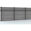Omheining H181 Cm - Set Van 7 Latten In Composiet Met Motief + 2 Lichtgrijze Palen - Enola