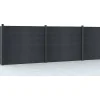 Omheining H156 Cm - Set Van 6 Latten In Composiet + 2 Antraciet Palen - Enola