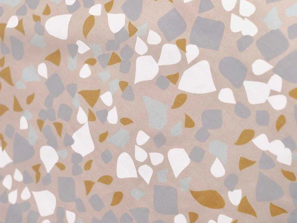 Omkeerbaar Dekbedovertrek Terrazzo Van Katoen 57 Draden /Cm - Dekbedhoes 220 X 240 Cm + 2 Kussenslopen 63 X 63 Cm - Meerdere Kleuren - Terazino