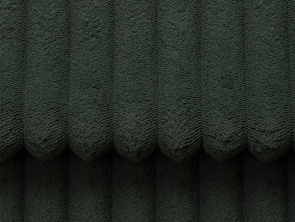 Omkeerbare Hoekslaapbank Van Groen Ribfluweel Met Brede Ribbels Asturio
